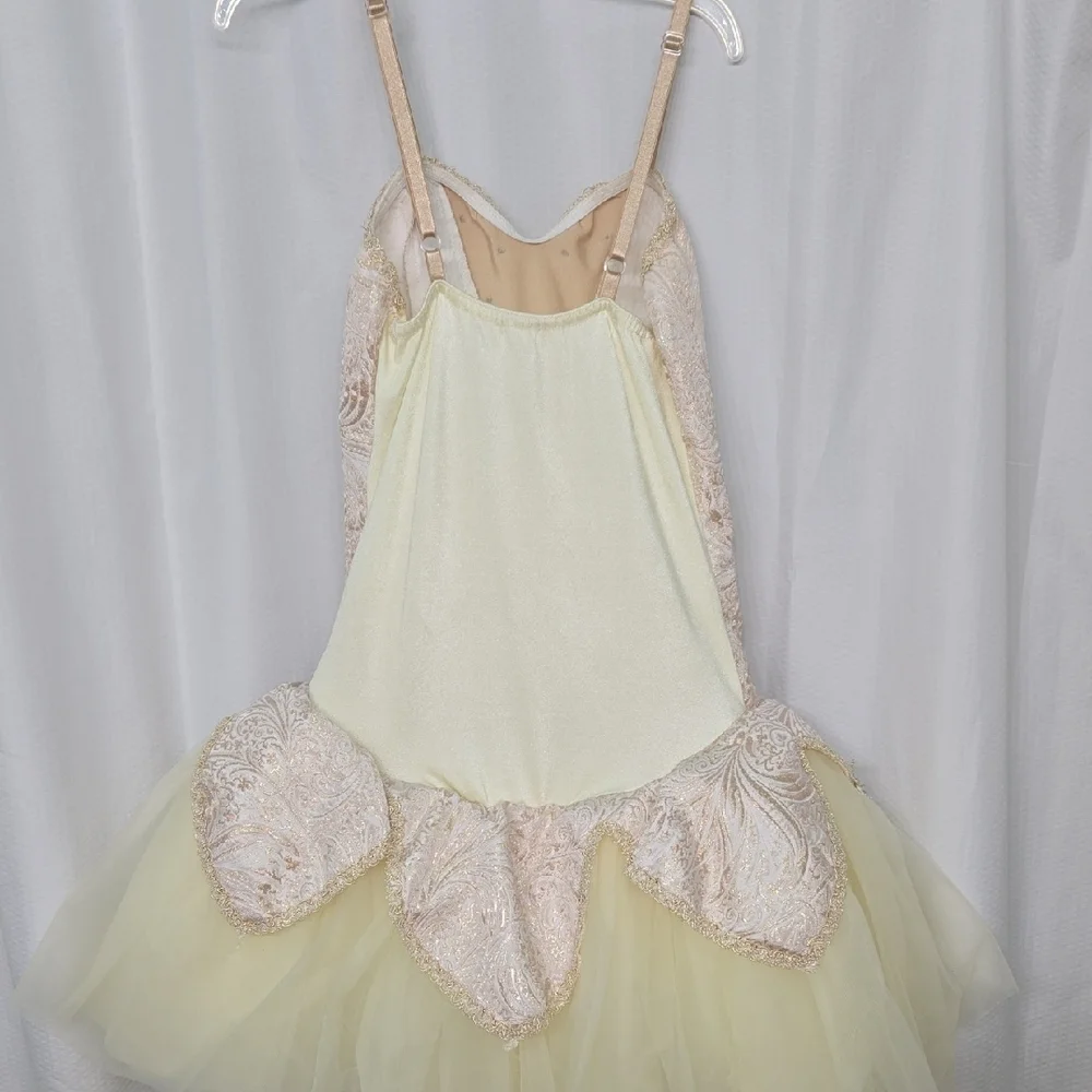 Kids Cream and Gold Dance Costume Dress